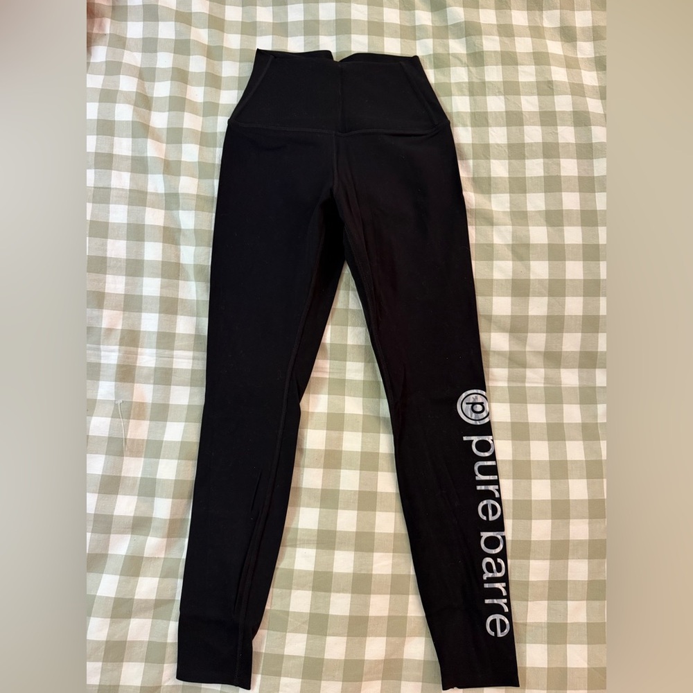 Pure Barre Black Leggings with Tapered Design